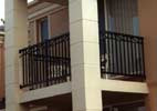 Black powder coated balustrading on apartment complex